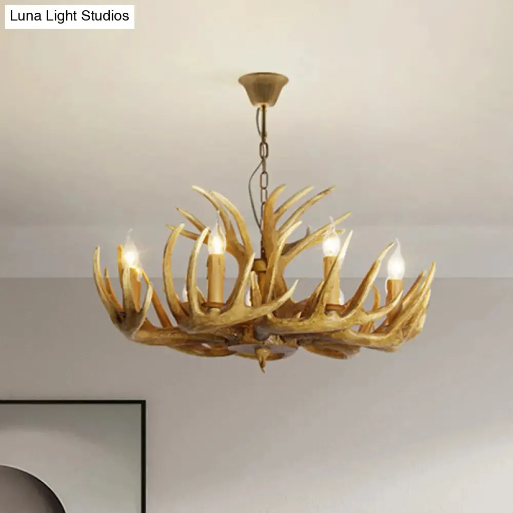 Deer Horn Chandelier Pendant Light for Classic Living Room Decor