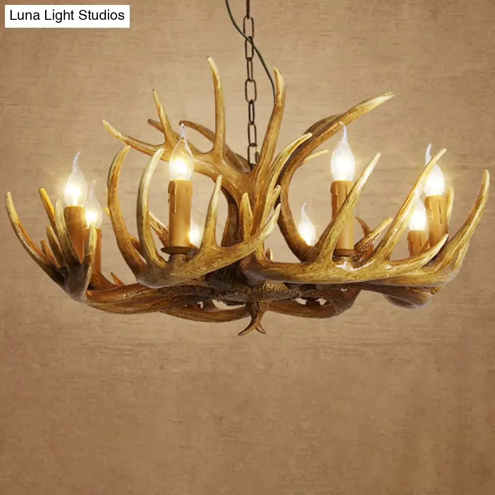 Deer Horn Chandelier Pendant Light for Classic Living Room Decor