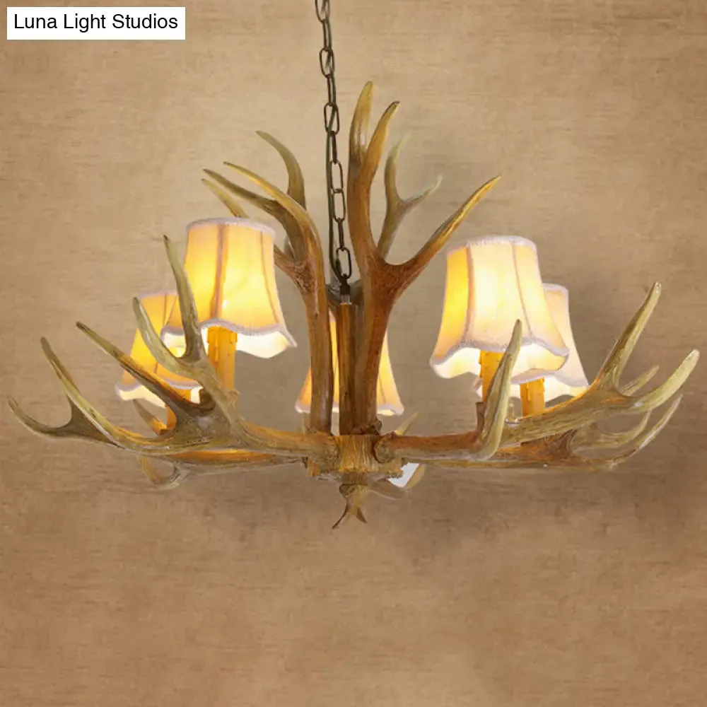 Deer Horn Chandelier Pendant Light for Classic Living Room Decor