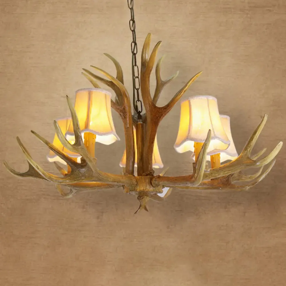 Deer Horn Chandelier Pendant Light for Classic Living Room Decor