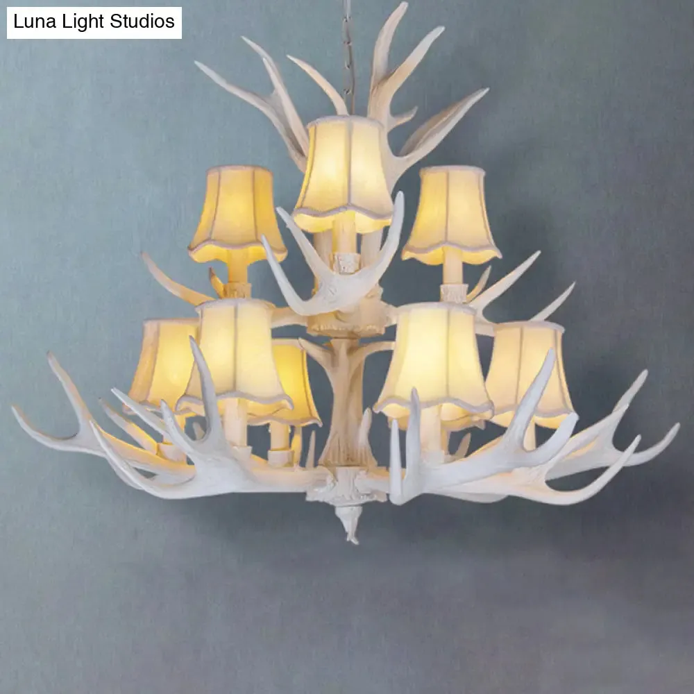 Deer Horn Chandelier Pendant Light for Classic Living Room Decor