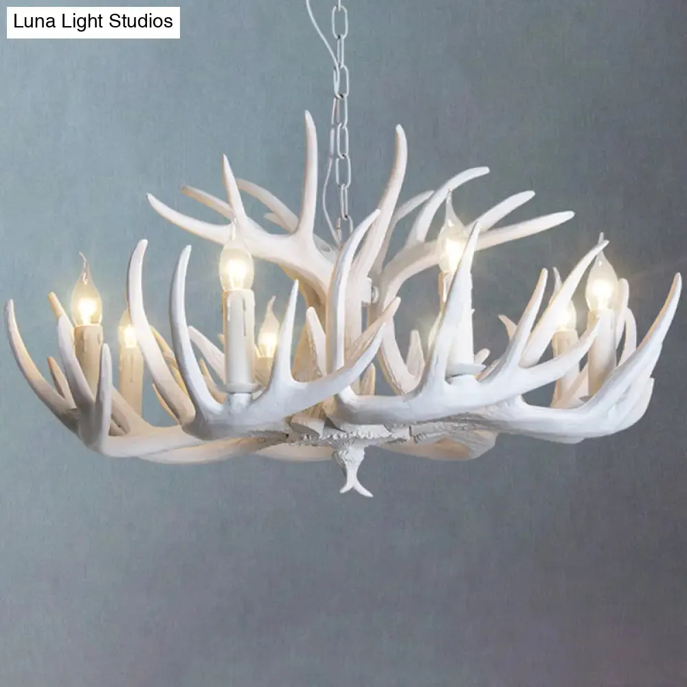 Deer Horn Chandelier Pendant Light for Classic Living Room Decor