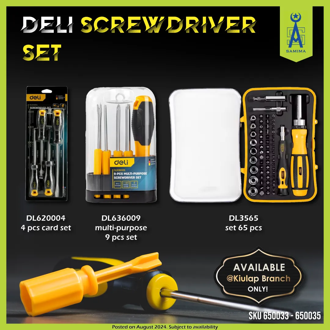 DELI DL620004 SCREWDRIVER SET 4 PCS / CARD