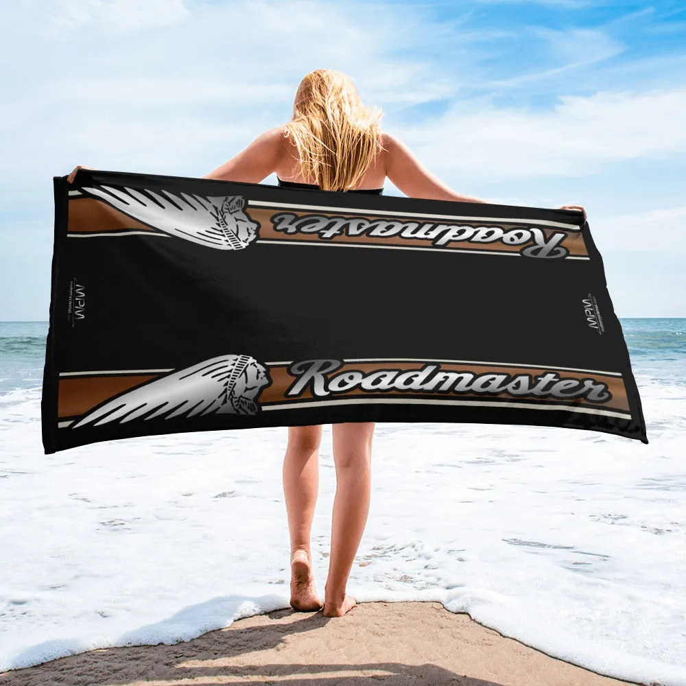 Designed Beach Towel Inspired by Indian Roadmaster Bronze Pearl Color Motorcycle Model - MM9335