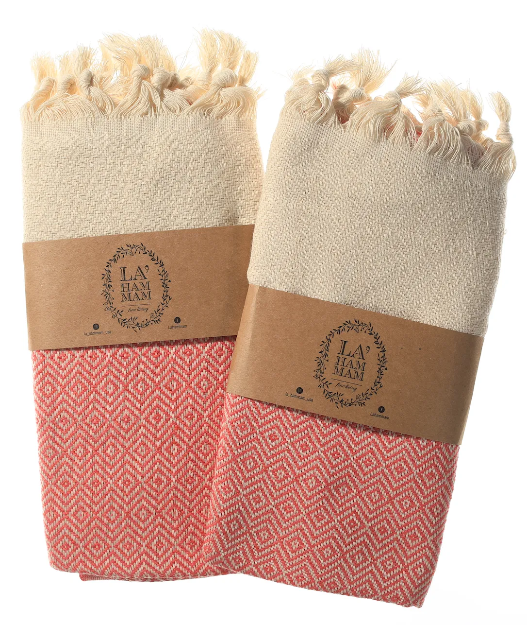 Diamond Turkish Cotton Kitchen / Hand Towel 2 pack 40x18 in