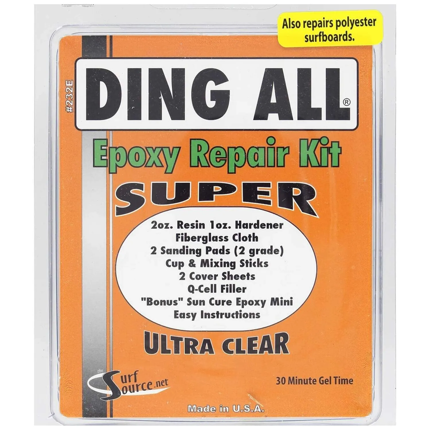 Ding All Super Ultra Clear Epoxy Surfboard Repair Kit - 2oz