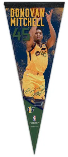 Donovan Mitchell "Signature Series" Utah Jazz Premium NBA Felt Collector's PENNANT - Wincraft 2018