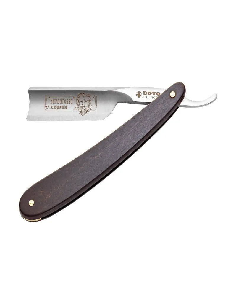 Dovo - "Barbarossa" Straight Razor, Ebony Wood Handle, Spanish Point, 5/8"