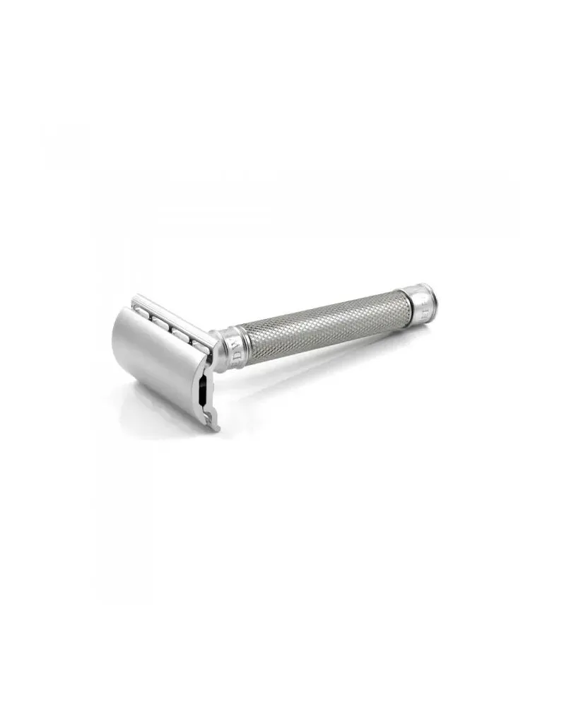 Edwin Jagger - DESSKNBL 3ONE6 Stainless Steel Double Edge Safety Razor, Knurled