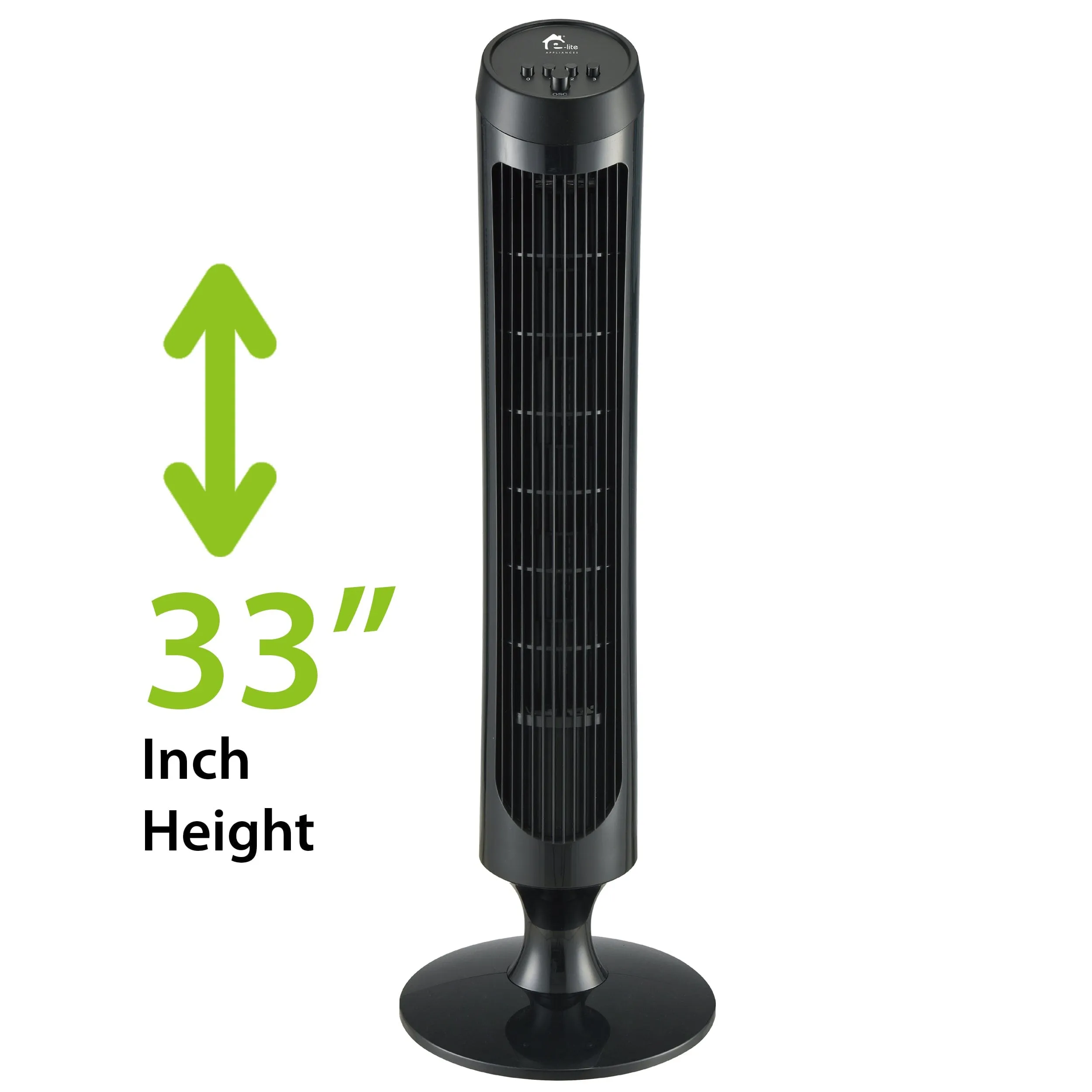 ETF-001 – TOWER FAN – 33"INCHES – BLACK - 1 YEAR WARRANTY