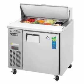 Everest - EPR1-24, Commercial 35" 8 Pan Salad Sandwich Food Prep Table Refrigerator One Section