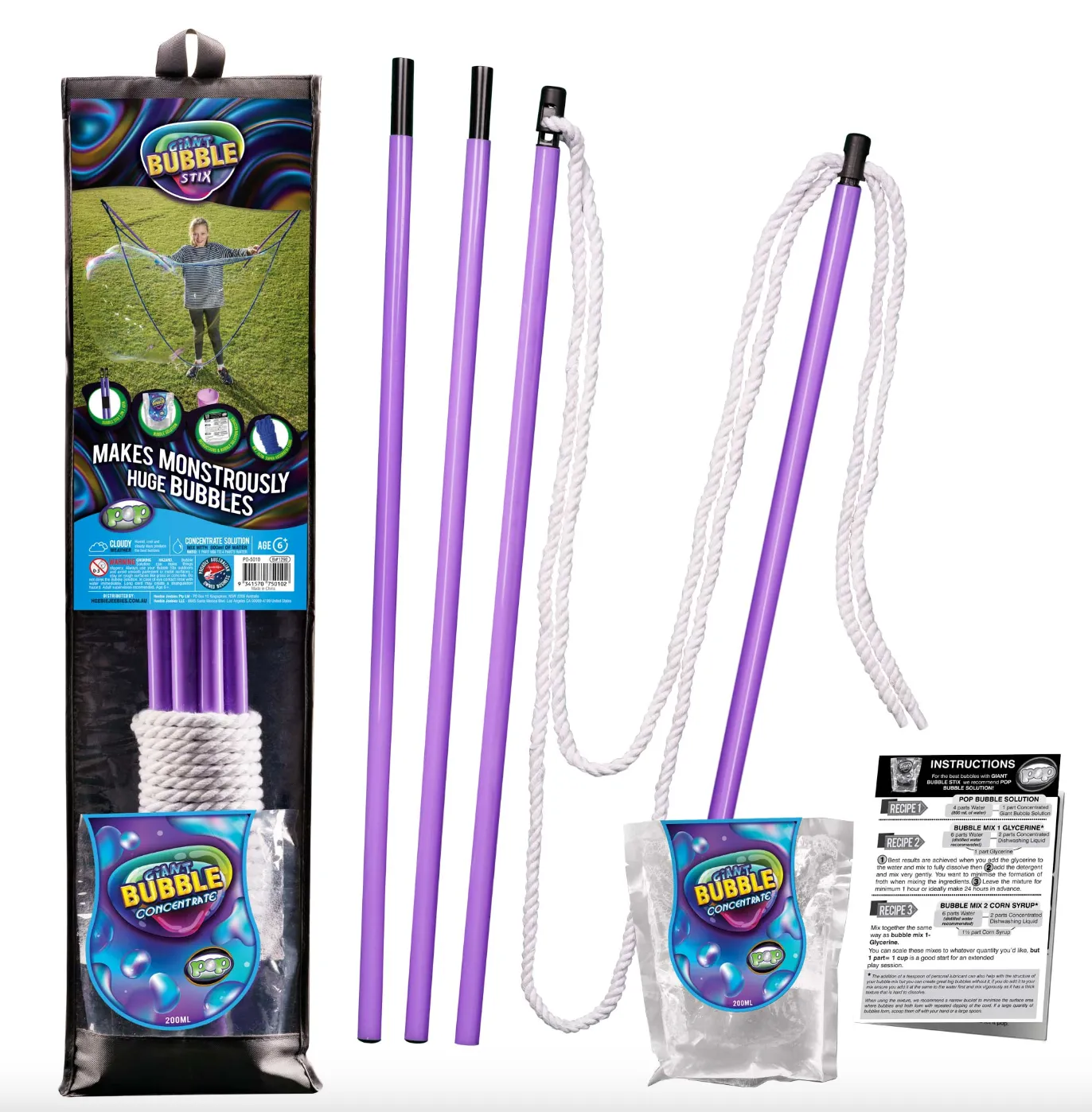 Extendable Giant Bubble Stix