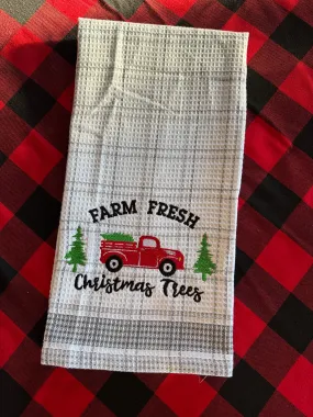 Farm Fresh Christmas Tree Tea Towel