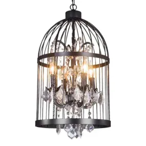 Farmhouse Crystal Pendant Light for Restaurant Ceiling Chandelier