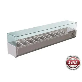 FED-X Flat Glass Salad Bench - XVRX2000/380