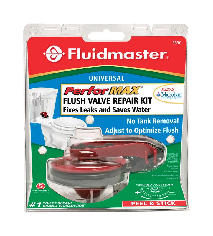 Fluidmaster PerforMAX Flush Valve Kit Black/Red Rubber