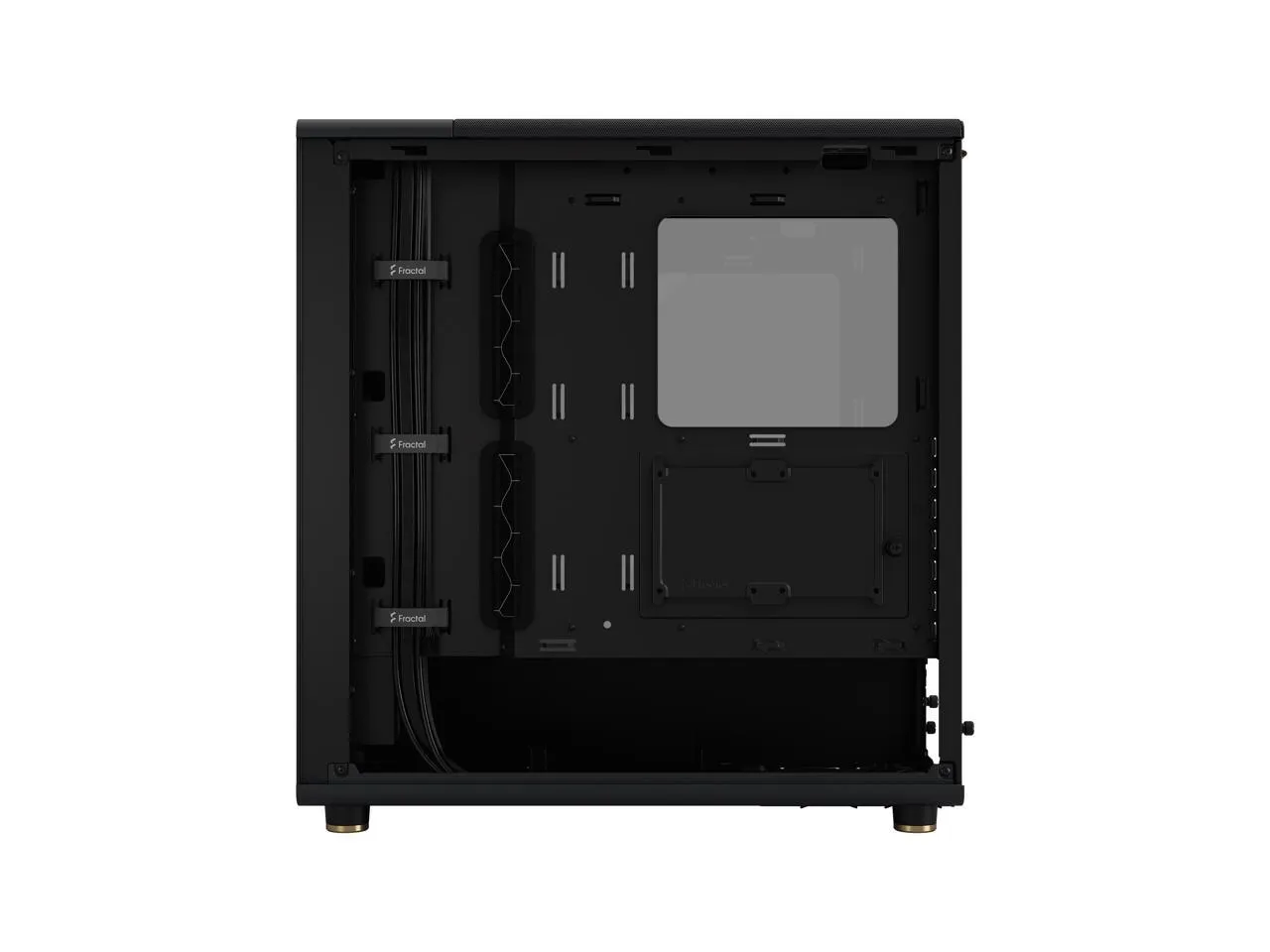 Fractal Design North Charcoal Black ATX Case with Walnut Front and Dark Tinted TG Side Panel FD-C-NOR1C-02