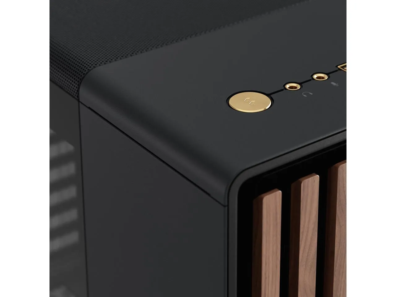 Fractal Design North Charcoal Black ATX Case with Walnut Front and Dark Tinted TG Side Panel FD-C-NOR1C-02