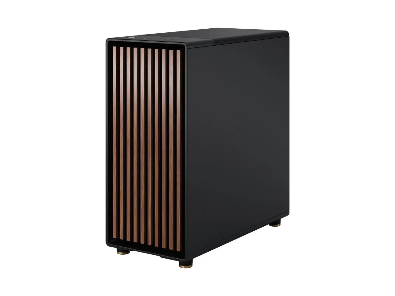 Fractal Design North Charcoal Black ATX Case with Walnut Front and Dark Tinted TG Side Panel FD-C-NOR1C-02