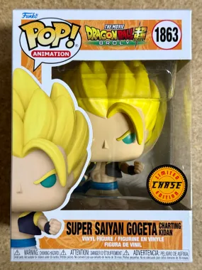 Funko Pop! Animation Chase Super Saiyan Gogeta Charting Kidan #1863 Dragon Ball Super: Broly The Movie 2024