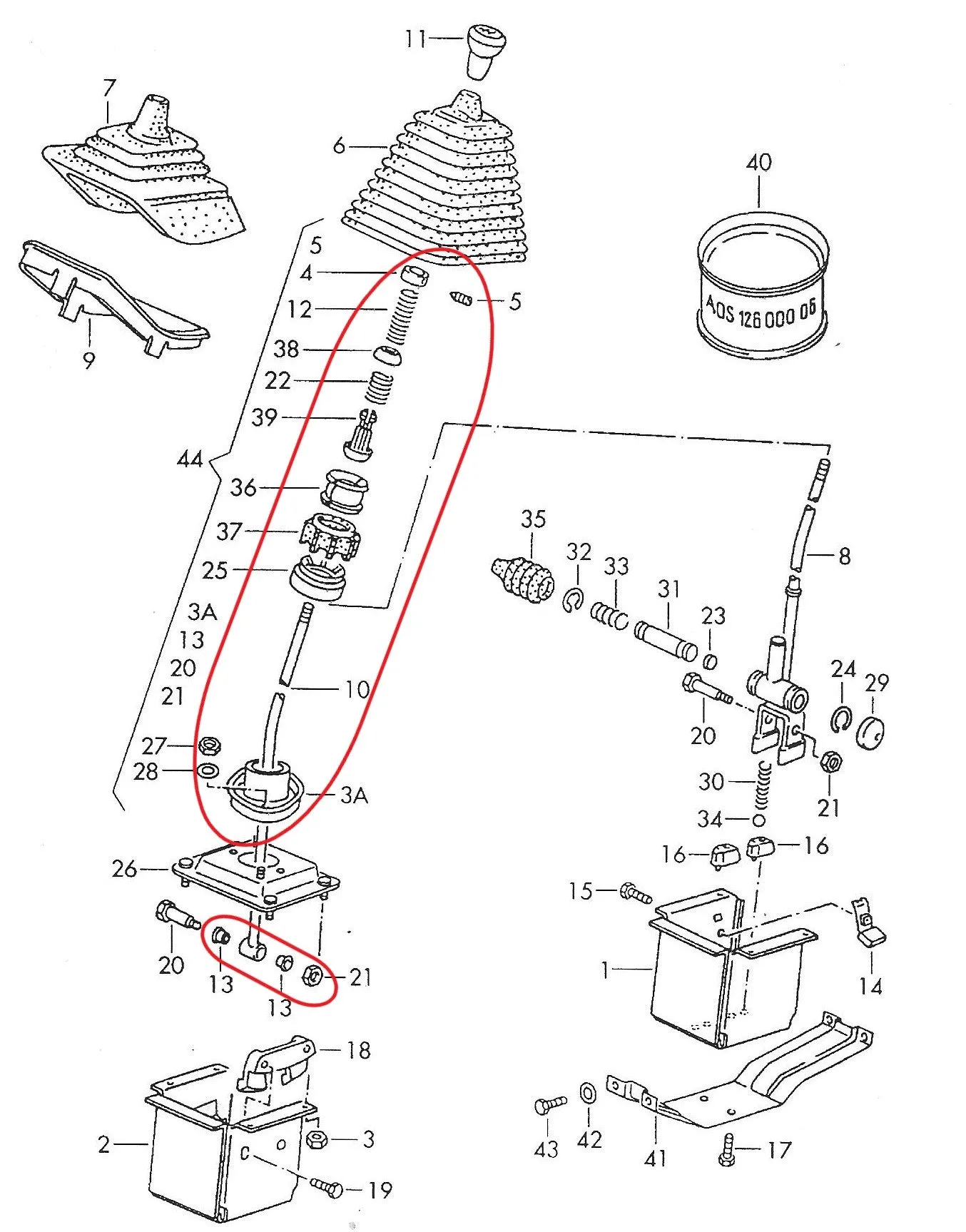 Gear Shift Lever Repair Kit T3