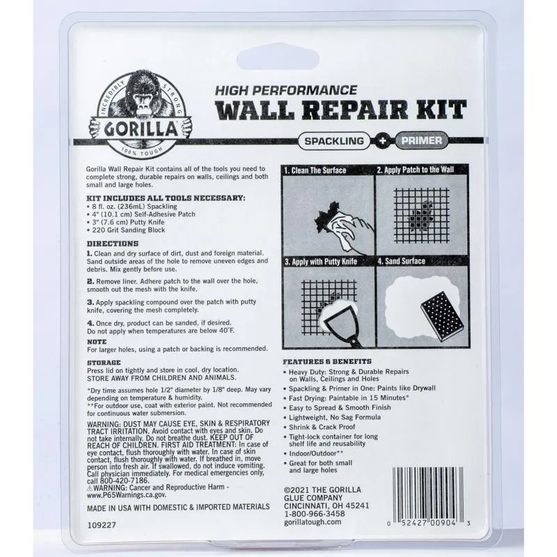 Gorilla Wall Repair Wall Repair Kit