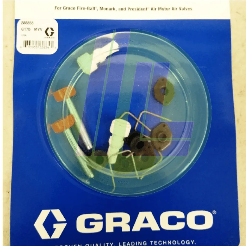 Graco 288858 Air Valve Repair Kit for Fire-Ball, Monark & President Pumps