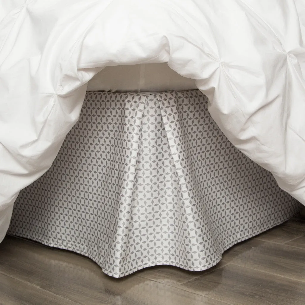 Grey Morning Glory Bed Skirt