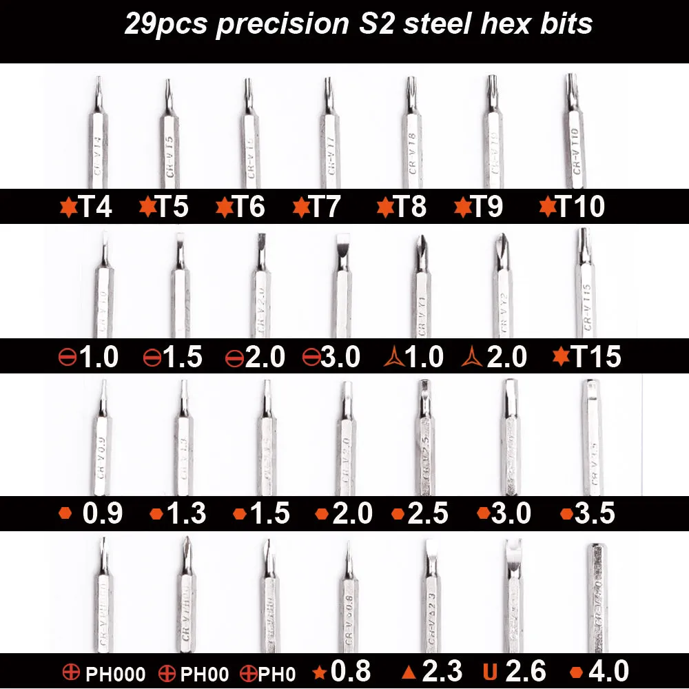 Harden 31Pcs CR-V Precision Screwdriver Bits Set