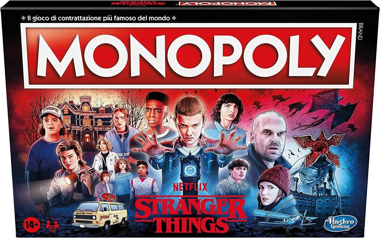 Hasbro Game Table Of Society Monopoly Of Stranger Things 4 IN Italian 14  | Damaged Packaging