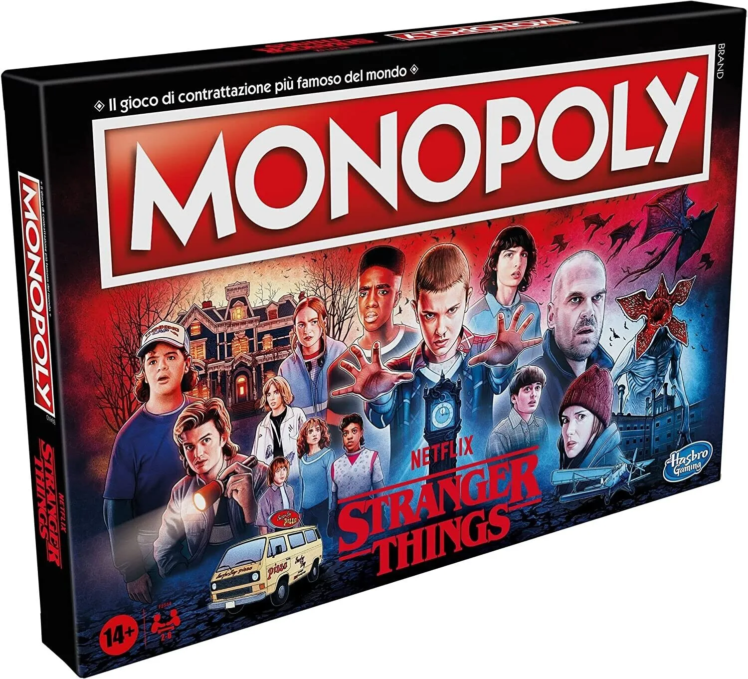 Hasbro Game Table Of Society Monopoly Of Stranger Things 4 IN Italian 14  | Damaged Packaging