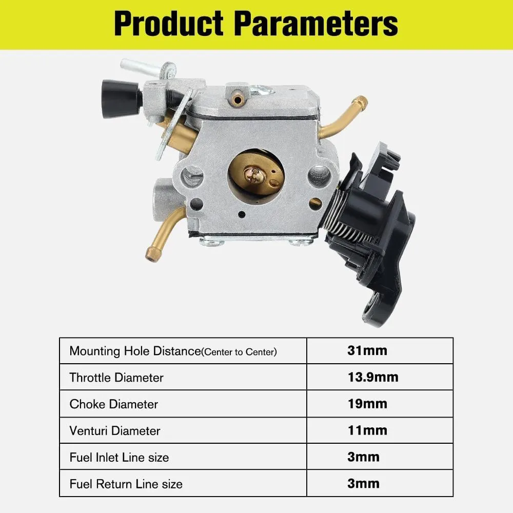 Hipa Carburetor Kit for Husqvarna 450E 450 445 445E Rancher Chainsaw # Replace for C1M-EL37B 5064504-01 5312156-01