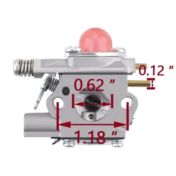 Hipa Carburetor Kit For Poulan PP110 PT3000 PL200 PL500 PL200 FL25 FL21 TE400 TE450 XT25 XT35 XT55 XT200 XT250 XT300 XT400 Trimmer # WT-631 530071635