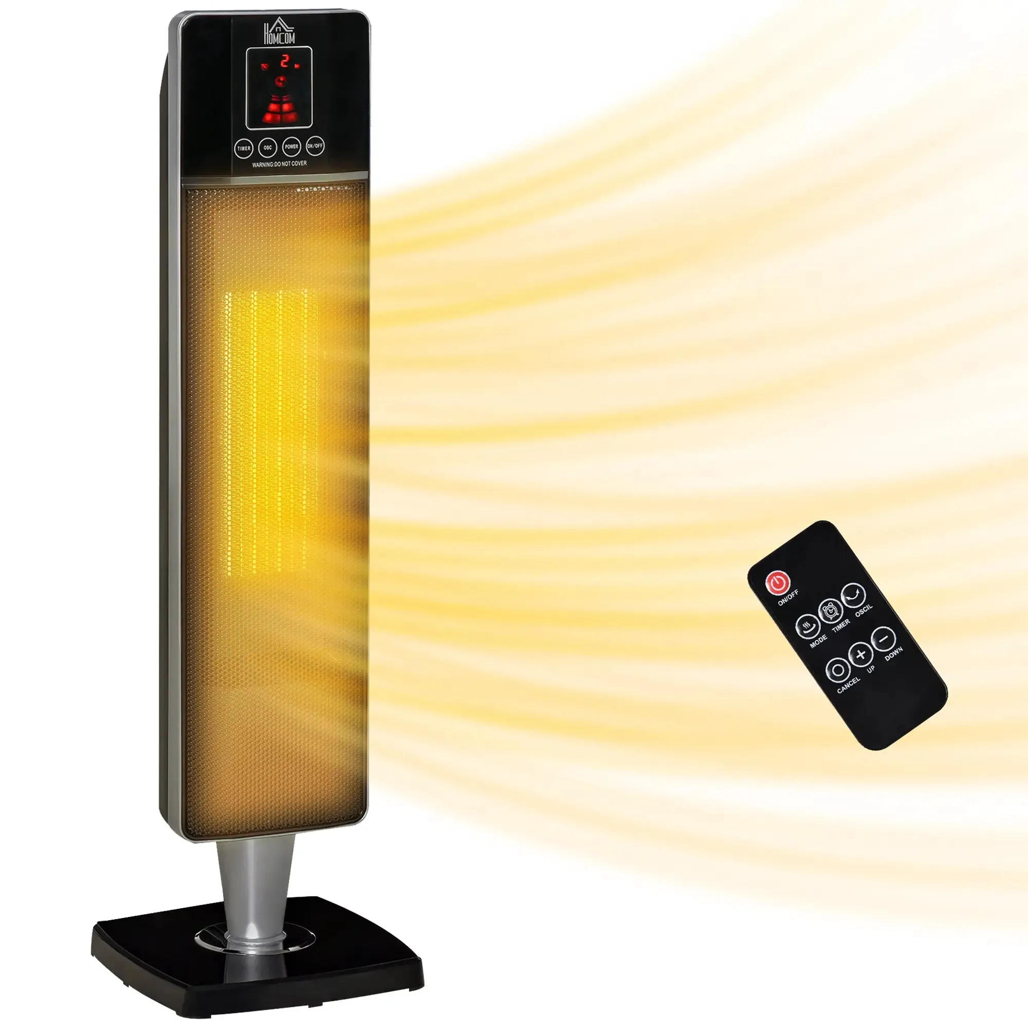 Homcom 2kW 60° Ceramic Tower Electric Heater