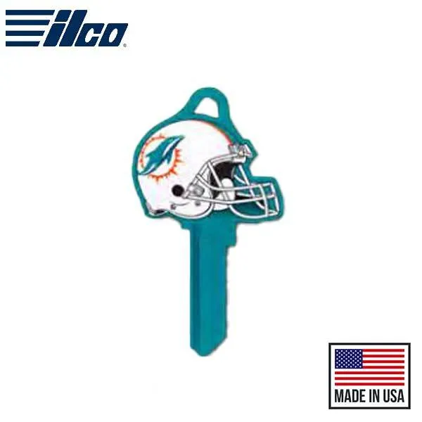 Ilco - NFL TeamKeys - Helmet Edition - Key Blank - Miami Dolphins - SC1 (5 Pack)