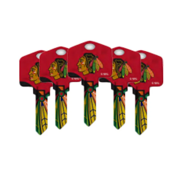 Ilco - NHL TeamKeys - Key Blank - Chicago Blackhawks - SC1 (5 Pack)