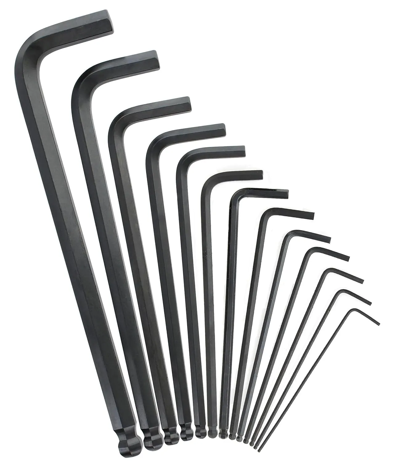 Kuber Industries Hex Key Allen Wrench Set with Ball End|Industrial Grade Allen Wrench Set|Bonus Free Strength Helping T-Handle 26" Piece Set (Black) (Pack Of 3)