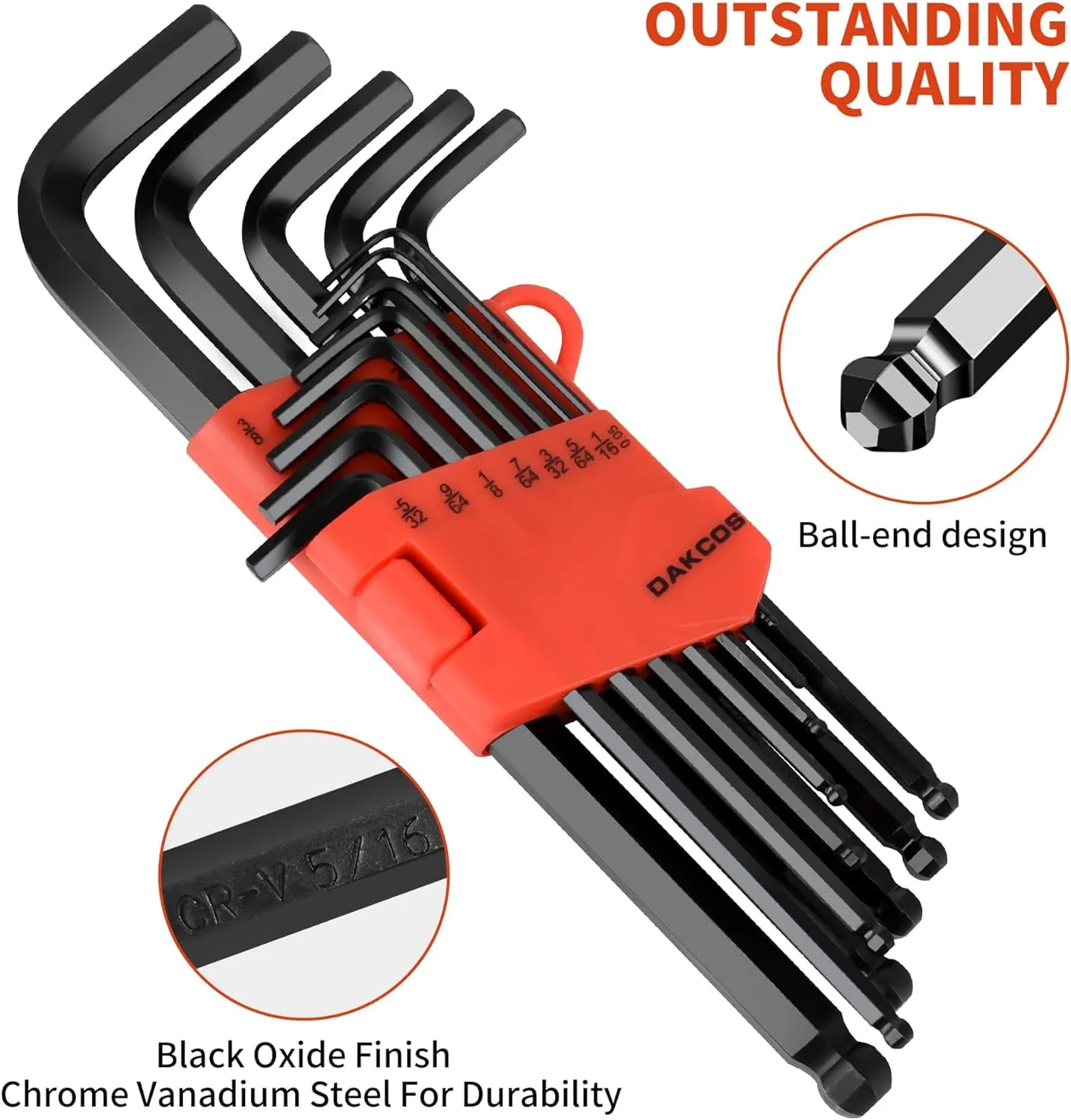 Kuber Industries Hex Key Allen Wrench Set with Ball End|Industrial Grade Allen Wrench Set|Bonus Free Strength Helping T-Handle 26" Piece Set (Black) (Pack Of 3)