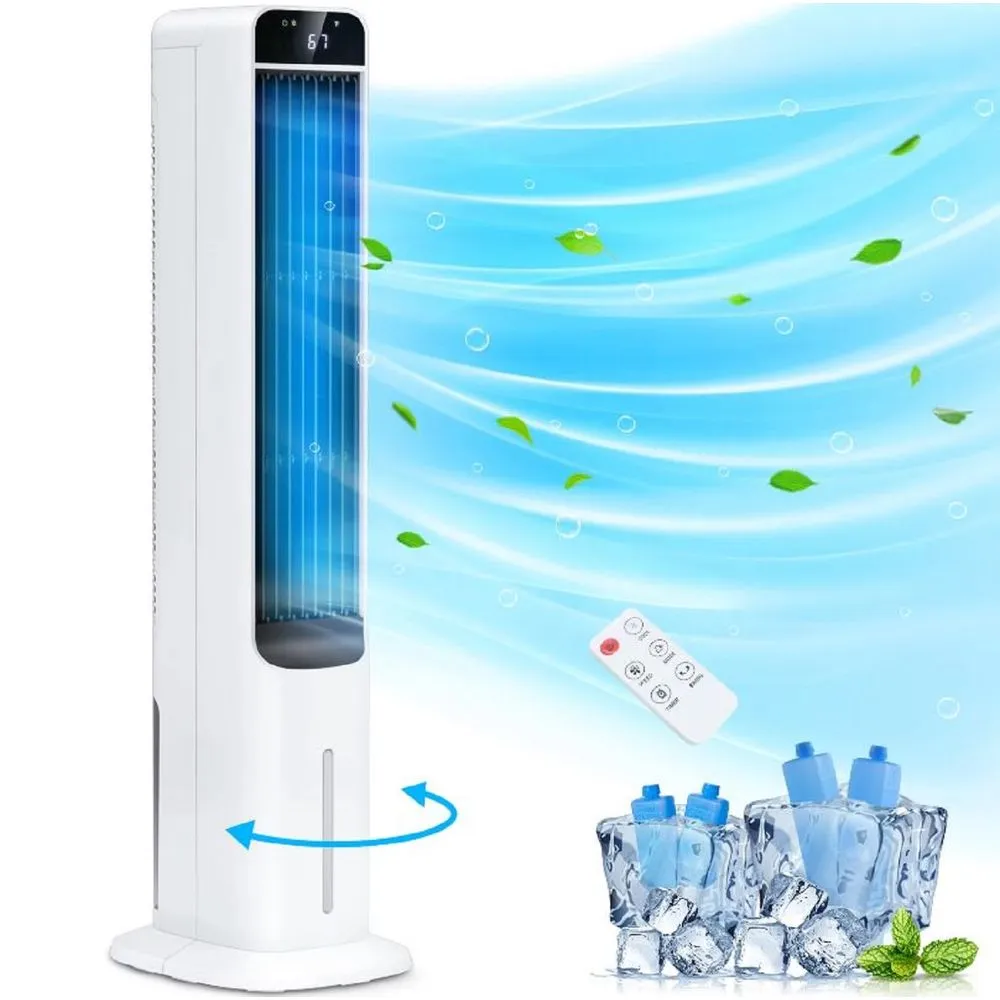 LifePlus WTF-009D 3-in-1 Evaporative Air Cooler Portable Tower Cooling Fan, White