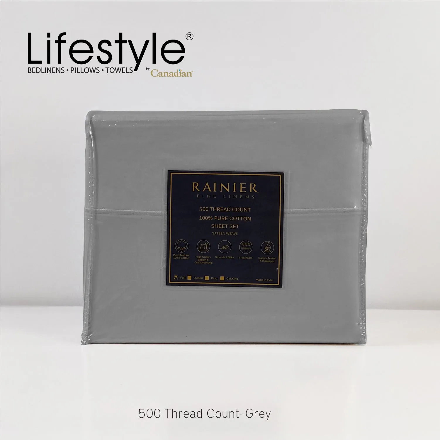 Lifestyle Rainier 500TC - 4pc.Set (100% COTTON)