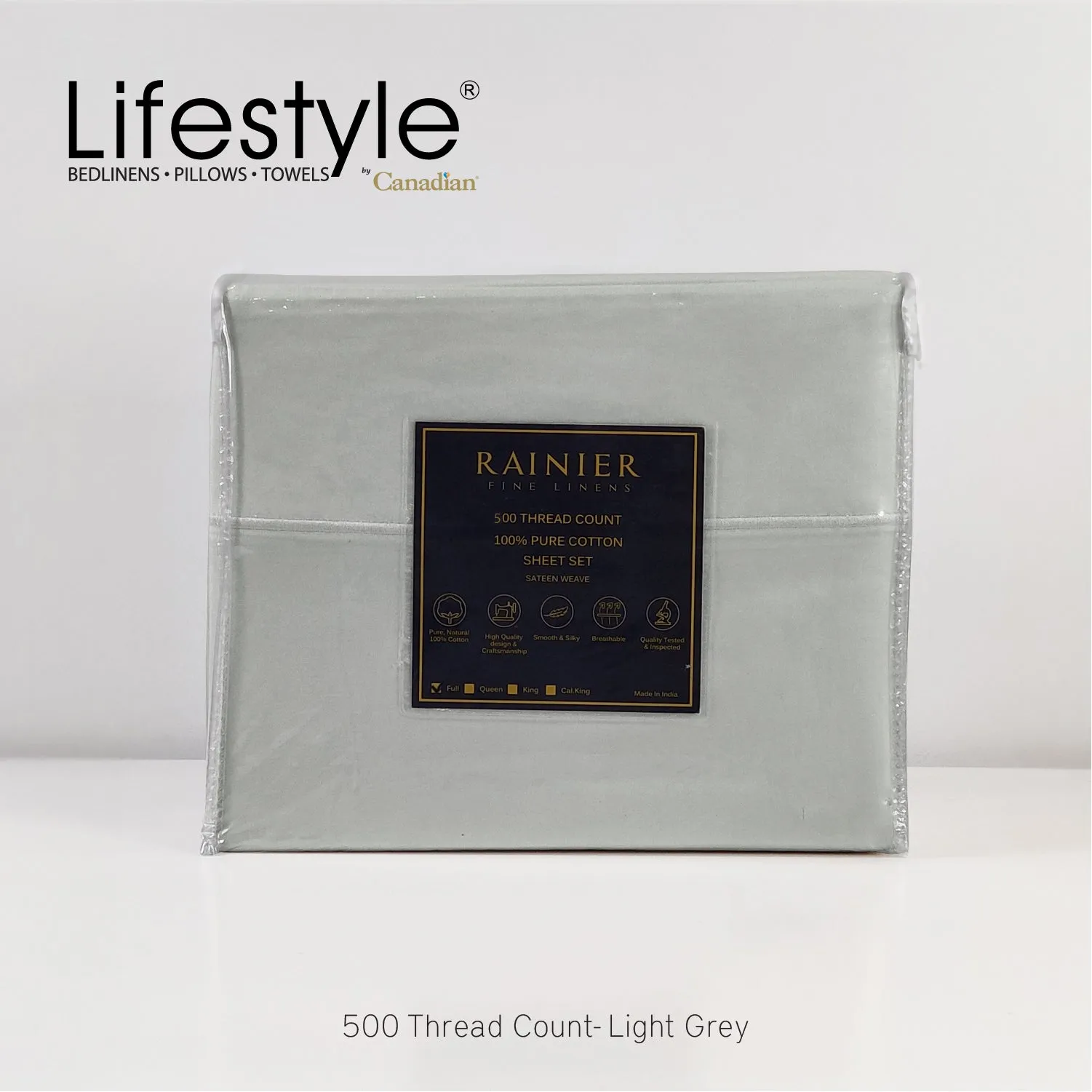 Lifestyle Rainier 500TC - 4pc.Set (100% COTTON)