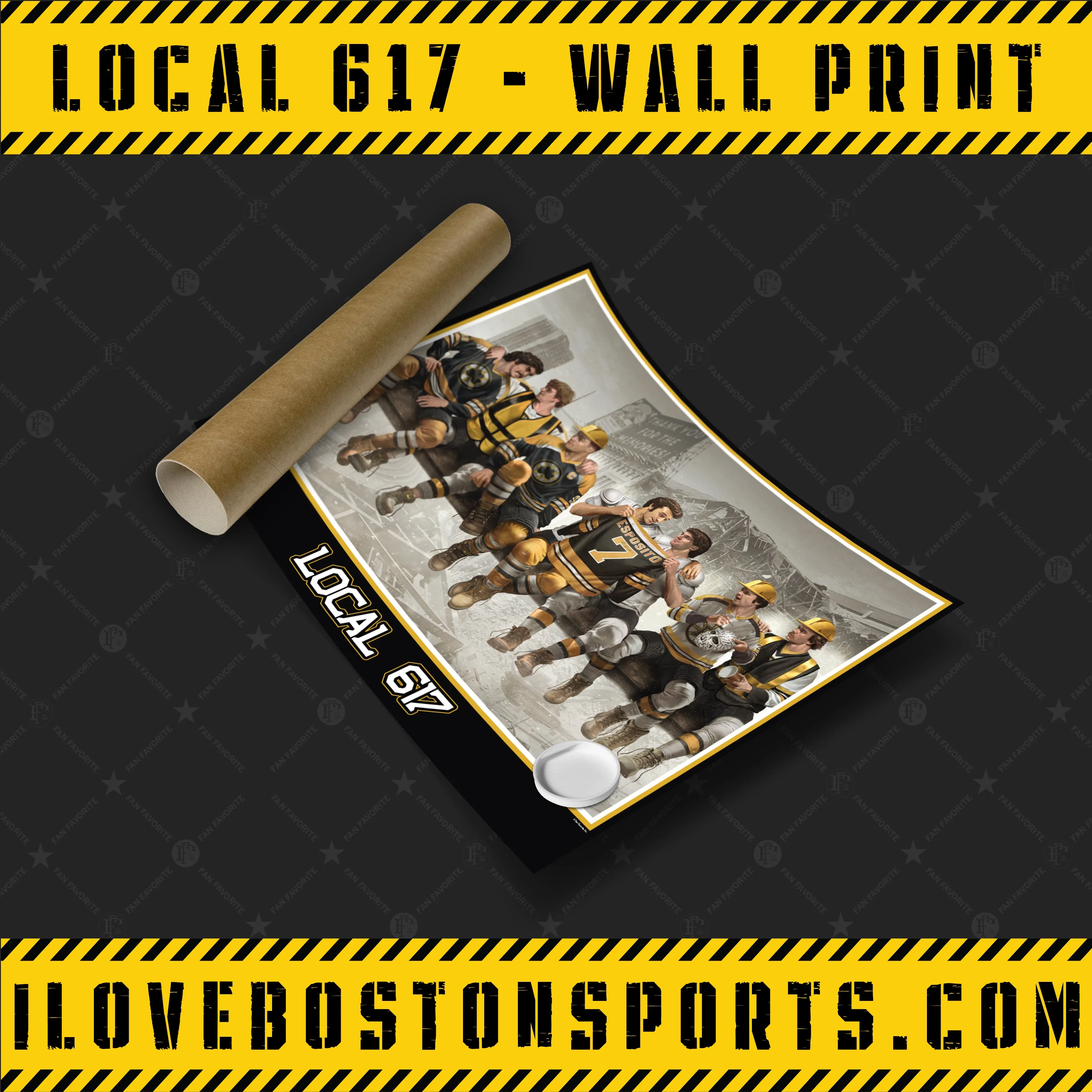 Local 617 Wall Print (Hockey)