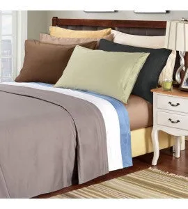 Luxury Egyptian Cotton 1500 Thread Count Queen Size Solid Sheet Set