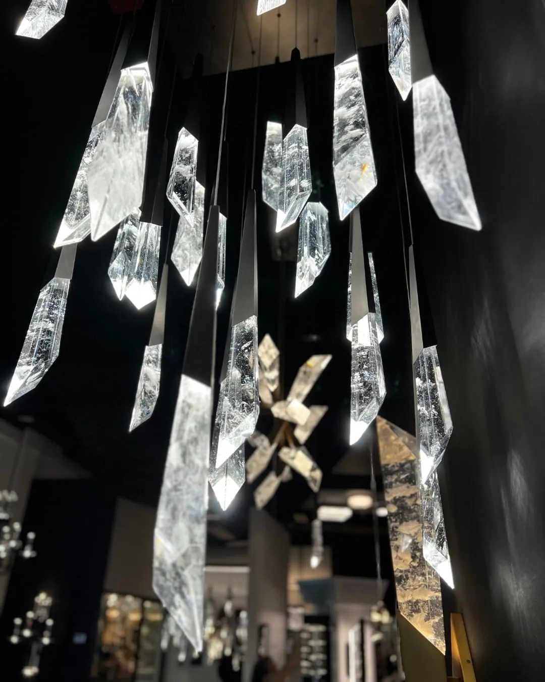 Luxury Floating Glaciers Diamond Crystal Chandelier for Staircase/Foyer/Entryway