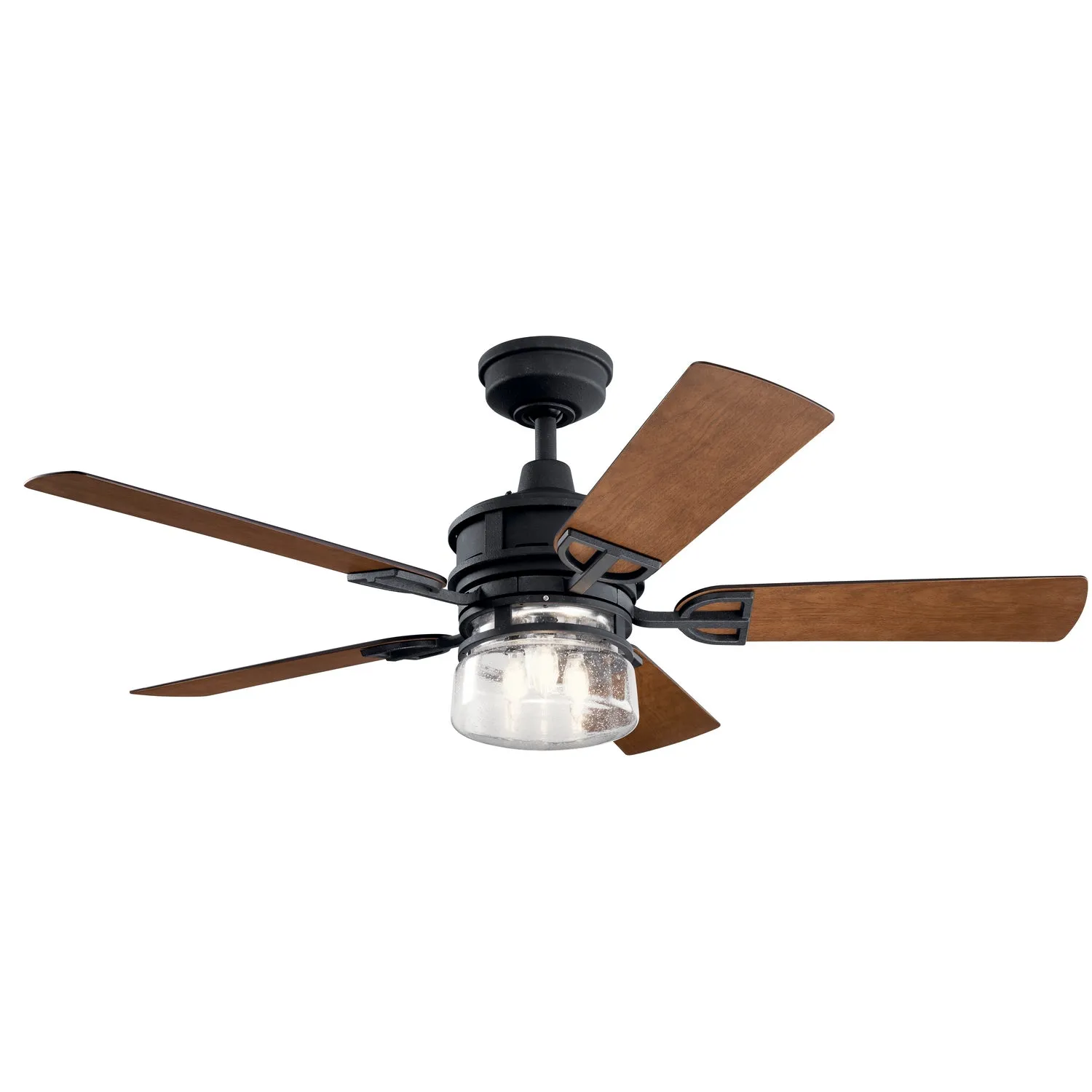 Lyndon 52" Patio LED Ceiling Fan in Distressed Black