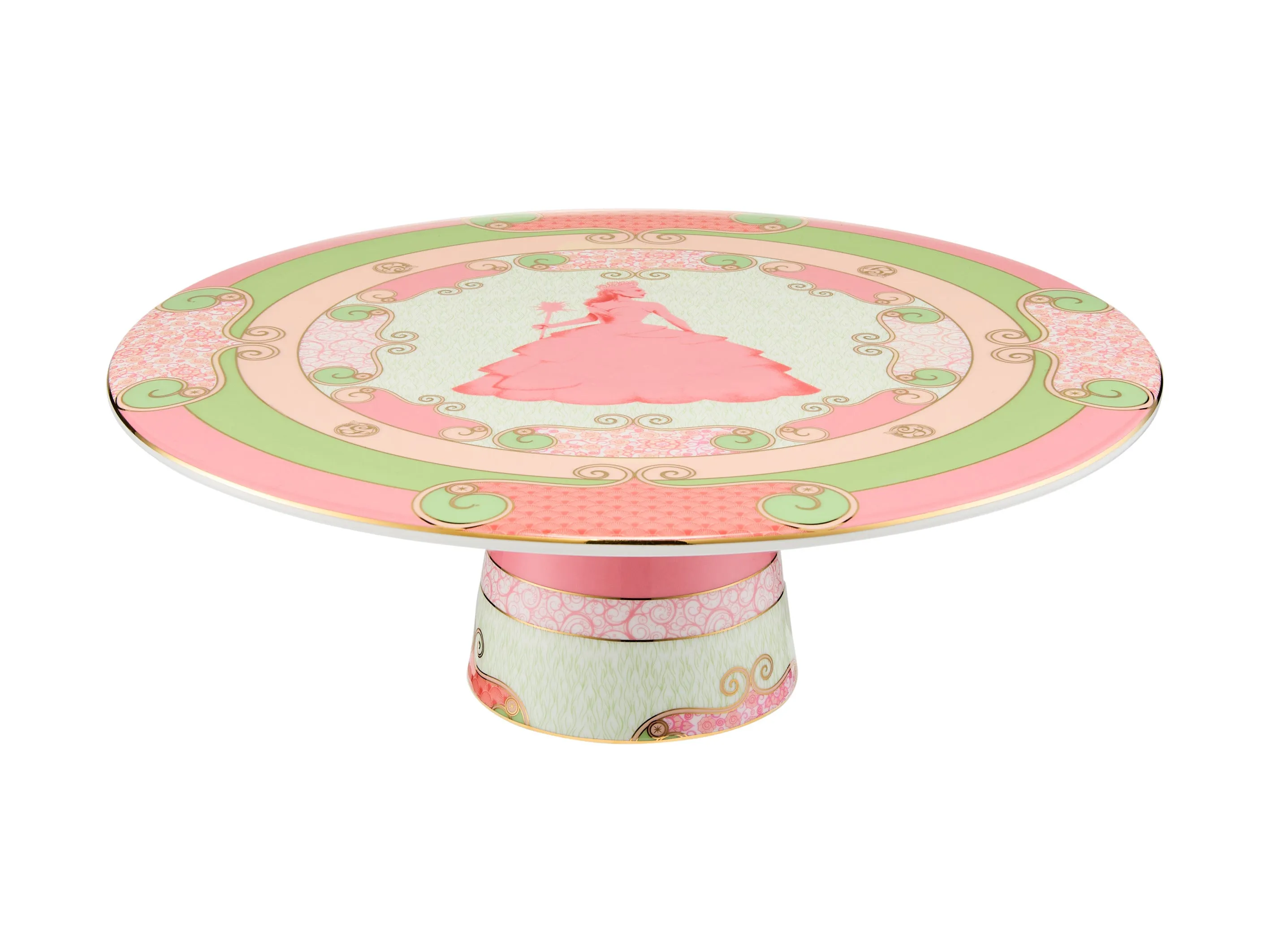 Maxwell & Williams Wicked Pink Goes Good With Green Footed Cake Stand 28cm - Glinda