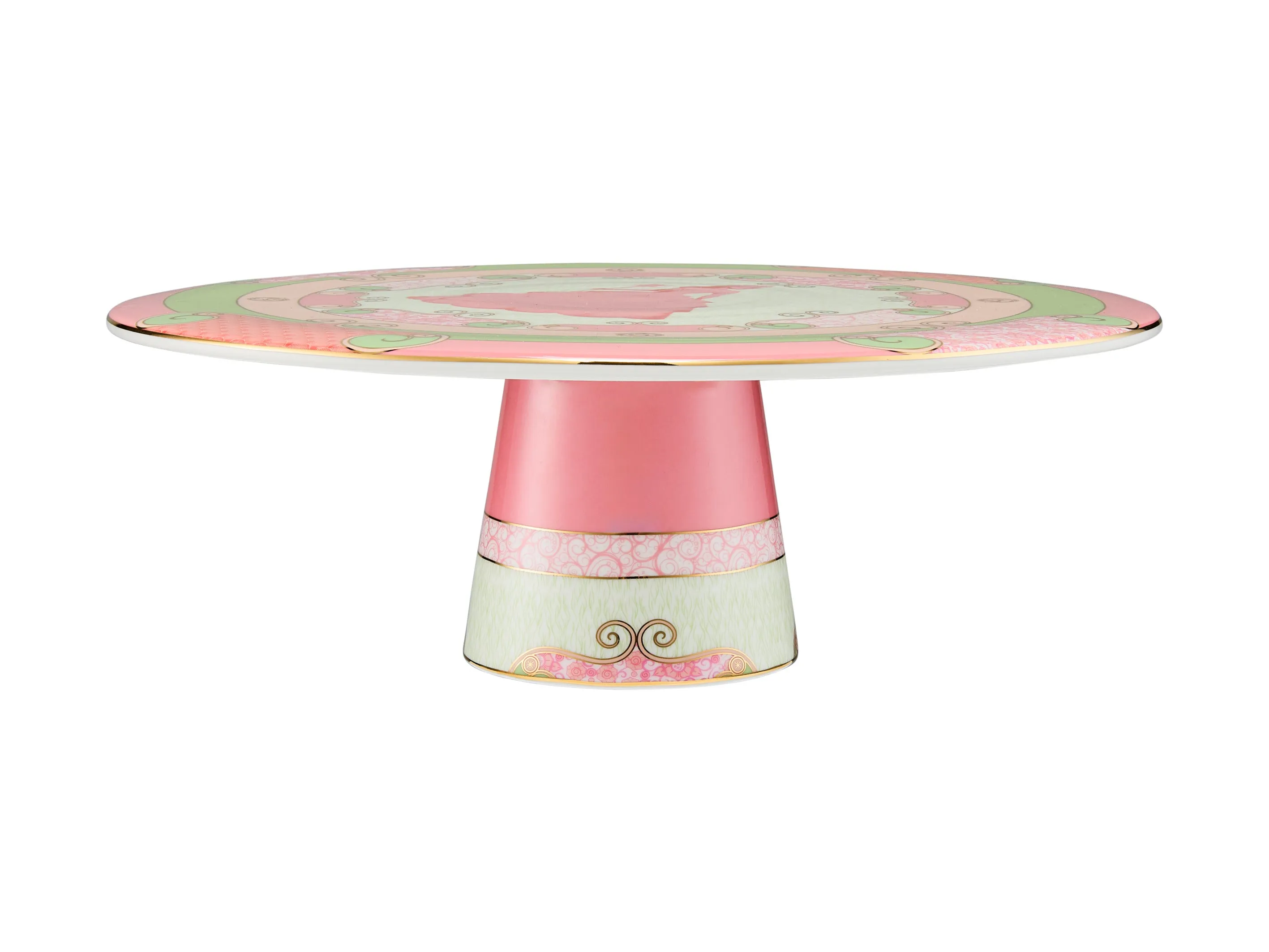 Maxwell & Williams Wicked Pink Goes Good With Green Footed Cake Stand 28cm - Glinda