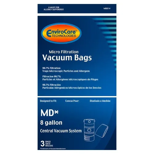 MD Central Vacuum Bags by Envirocare (3-Pack) [MD814L]