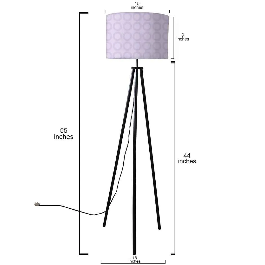 Metal Tripod Floor Lamp Light for Bedroom