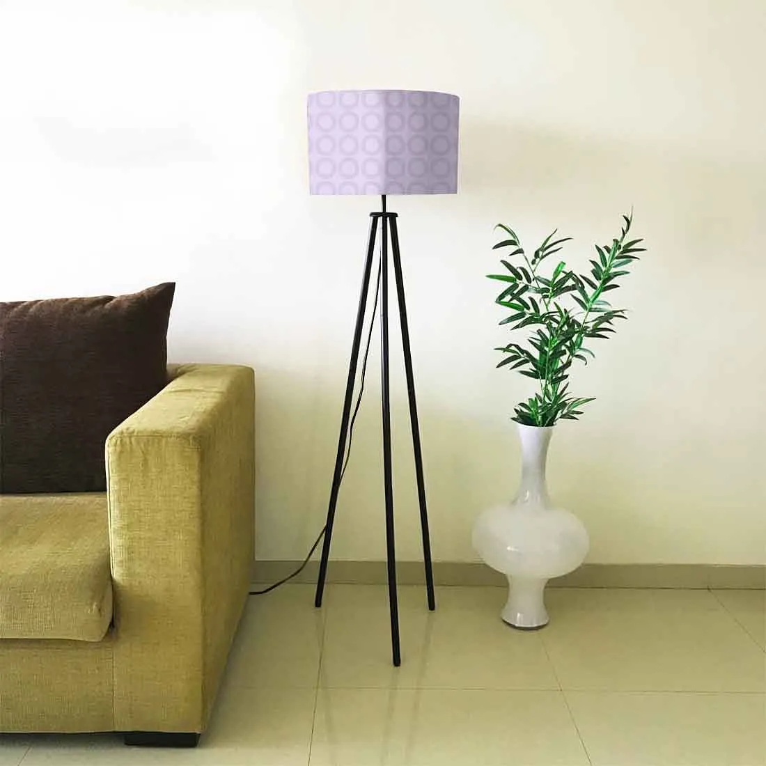 Metal Tripod Floor Lamp Light for Bedroom